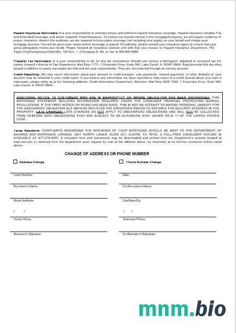 Tajwan Bank of Taiwan wyciąg z kredytu hipotecznego w formatach Word i PDF 3